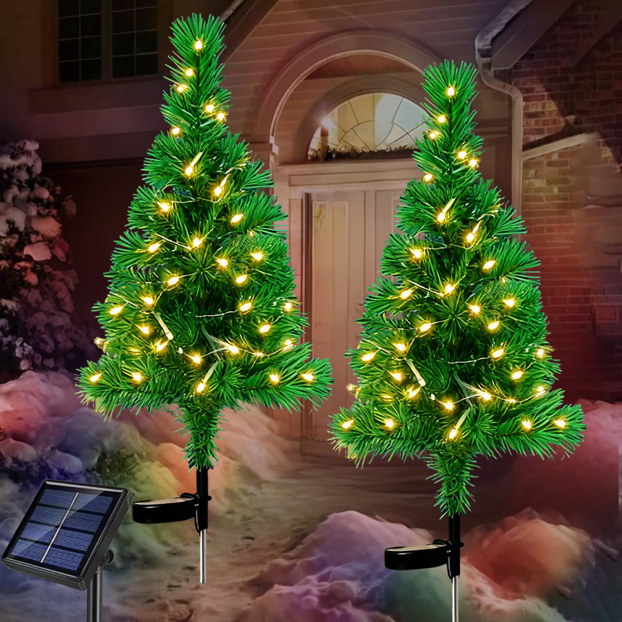 Christmas Tree Christmas Decorations Outdoor—Solar,Waterproof,Windproof