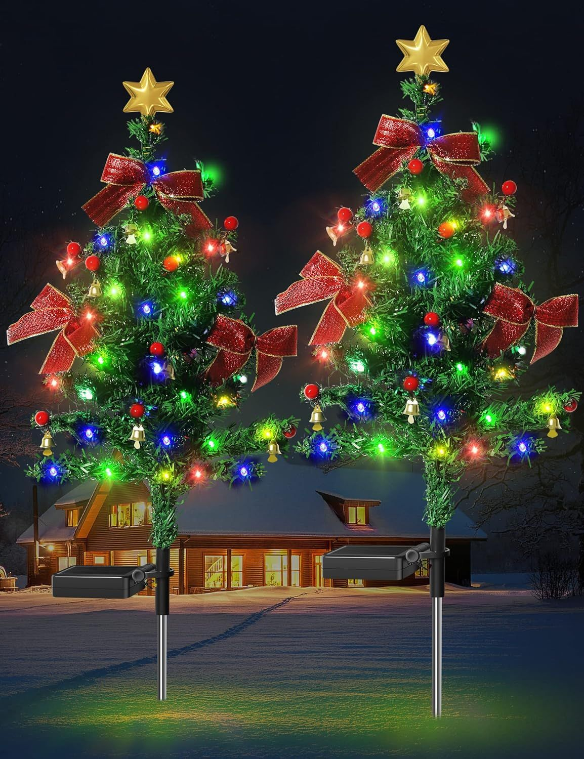 Christmas Tree Christmas Decorations Outdoor—Solar,Waterproof,Windproof