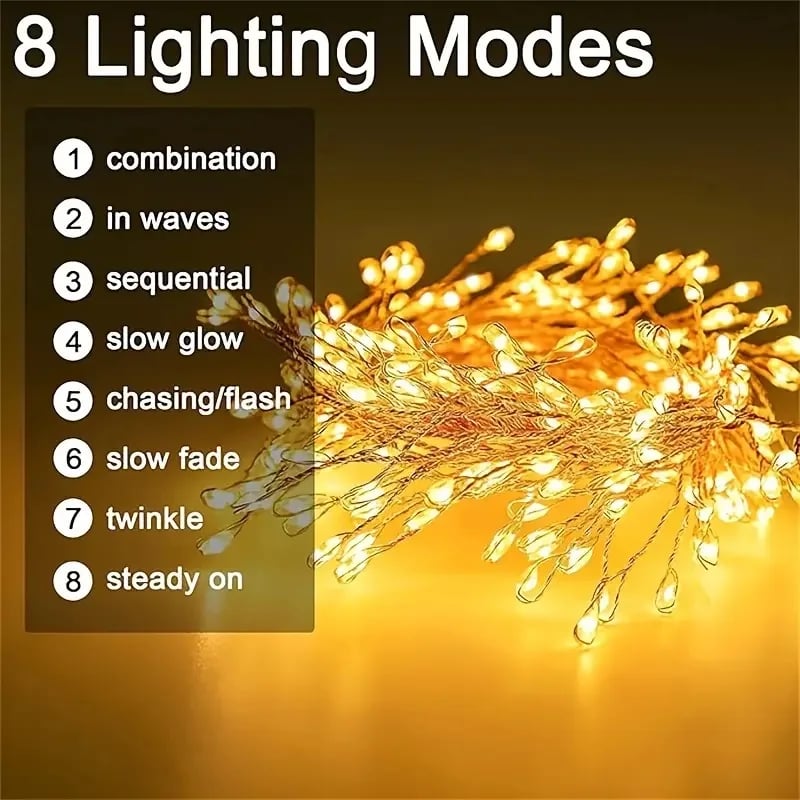 ✨40% OFF EARLY CHRISTMAS SALE🎄 Copper Wire Firecracker Light String – Perfect for Home Holiday Decor🎁